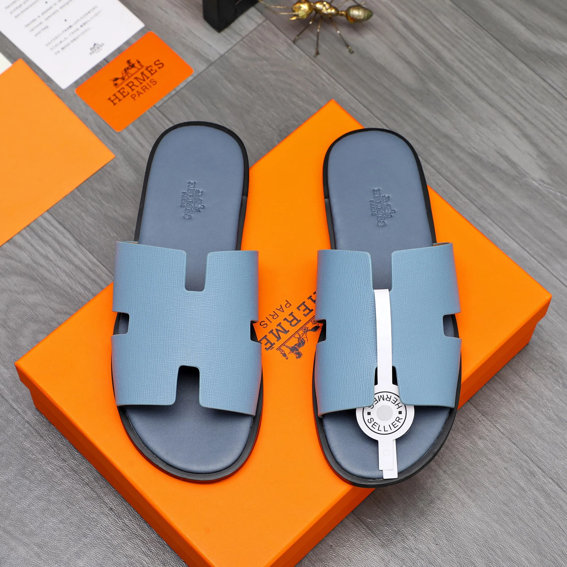 Men's shoes 💰280 Product trademark: Hermes "Hermes" slippers Regular size: 38-46 Product material: vertical grain cowhide upper, microfiber lining, original outsole
